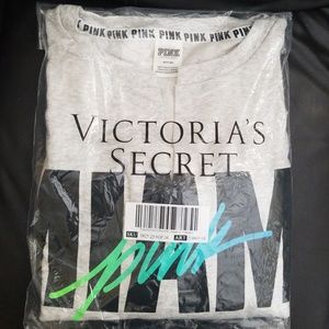 VS PINK Miami drawcord hem crew slouch sweatshirt